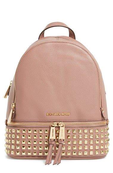 michael kors rhea rose studded backpack|michael kors rhea medium backpack.